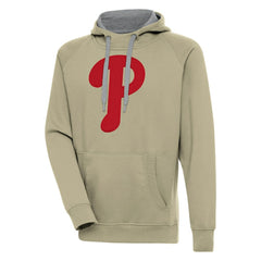 Philadelphia Phillies Antigua Victory Pullover Hoodie - Khaki - MLB Online