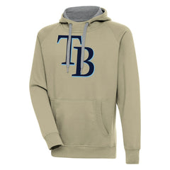 Tampa Bay Rays Antigua Victory Pullover Hoodie - Khaki - MLB Discount