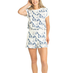 Los Angeles Dodgers Lusso Women's Madge Dolman Tri-Blend T-Shirt - White - MLB Sale