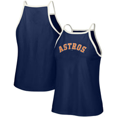 Houston Astros Lusso Women's Nadine Halter Tank Top - Navy - MLB Discount