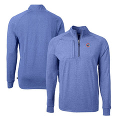 Chicago Cubs Cutter & Buck Adapt Eco Knit Stretch Recycled Quarter-Zip Pullover Top - Heather Royal - MLB Sale