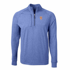 New York Mets Cutter & Buck Adapt Eco Knit Stretch Recycled Quarter-Zip Pullover Top - Heather Royal - MLB Discount