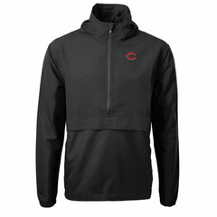 Cincinnati Reds Cutter & Buck Charter Eco Recycled Half-Zip Anorak Jacket - Black - MLB Sale