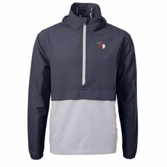 Cleveland Guardians Cutter & Buck Charter Eco Recycled Half-Zip Anorak Jacket - Navy/Gray - MLB Sale