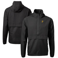 Pittsburgh Pirates Cutter & Buck Charter Eco Recycled Half-Zip Anorak Jacket - Black - MLB Online