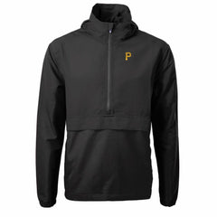 Pittsburgh Pirates Cutter & Buck Charter Eco Recycled Half-Zip Anorak Jacket - Black - MLB Online