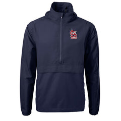 St. Louis Cardinals Cutter & Buck Charter Eco Recycled Half-Zip Anorak Jacket - Navy - MLB Lifestyle