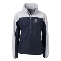 Detroit Tigers Cutter & Buck Women's Charter Eco Recycled Anorak Jacket - Navy/Gray - MLB Online