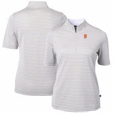 San Francisco Giants Cutter & Buck Women's Virtue Eco Pique Stripe Top - Gray - MLB Online