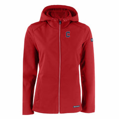 Cleveland Guardians Cutter & Buck Women's Evoke Eco Softshell Recycled Full-Zip Jacket - Red - MLB Online