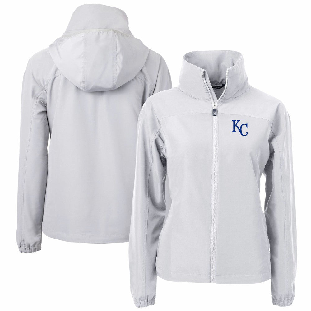 Kansas City Royals Cutter & Buck Women's Charter Eco Recycled Full-Zip Jacket - Gray - MLB Online