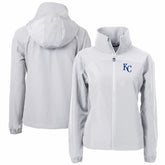 Kansas City Royals Cutter & Buck Women's Charter Eco Recycled Full-Zip Jacket - Gray - MLB Online