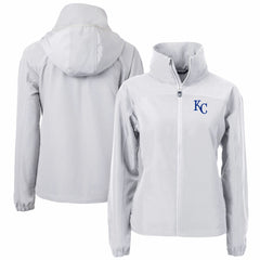 Kansas City Royals Cutter & Buck Women's Charter Eco Recycled Full-Zip Jacket - Gray - MLB Online