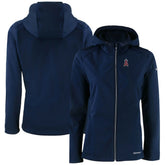 Los Angeles Angels Cutter & Buck Women's Evoke Eco Softshell Recycled Full-Zip Jacket - Navy - MLB Online