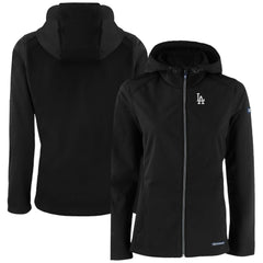 Los Angeles Dodgers Cutter & Buck Women's Evoke Eco Softshell Recycled Full-Zip Jacket - Black - MLB Discount