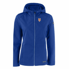 New York Mets Cutter & Buck Women's Evoke Eco Softshell Recycled Full-Zip Jacket - Royal - MLB Sale