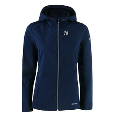 New York Yankees Cutter & Buck Women's Evoke Eco Softshell Recycled Full-Zip Jacket - Navy - MLB on Sale