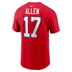 Nike Josh Allen Buffalo Bills Player Name & Number T-Shirt Red