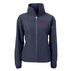Philadelphia Phillies Cutter & Buck Women's Charter Eco Recycled Full-Zip Jacket - Navy - MLB Sale