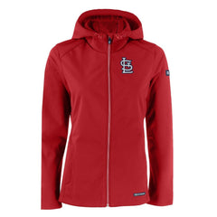 St. Louis Cardinals Cutter & Buck Women's Evoke Eco Softshell Recycled Full-Zip Jacket - Red - MLB Online