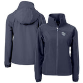 Tampa Bay Rays Cutter & Buck Women's Charter Eco Recycled Full-Zip Jacket - Navy - MLB Sale