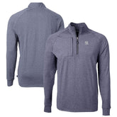 New York Yankees Cutter & Buck Big & Tall Adapt Eco Knit Stretch Recycled Quarter-Zip Pullover Top - Heather Navy - MLB on Sale