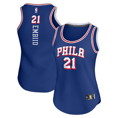 Joel Embiid Philadelphia 76ers Women's Fast Break Player Jersey Icon Edition Royal | Fanatics for sale