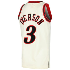 Allen Iverson Philadelphia 76ers Chainstitch Swingman Jersey Cream | Mitchell & Ness outlet