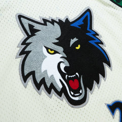 Kevin Garnett Minnesota Timberwolves Chainstitch Swingman Jersey Cream | Mitchell & Ness for sale