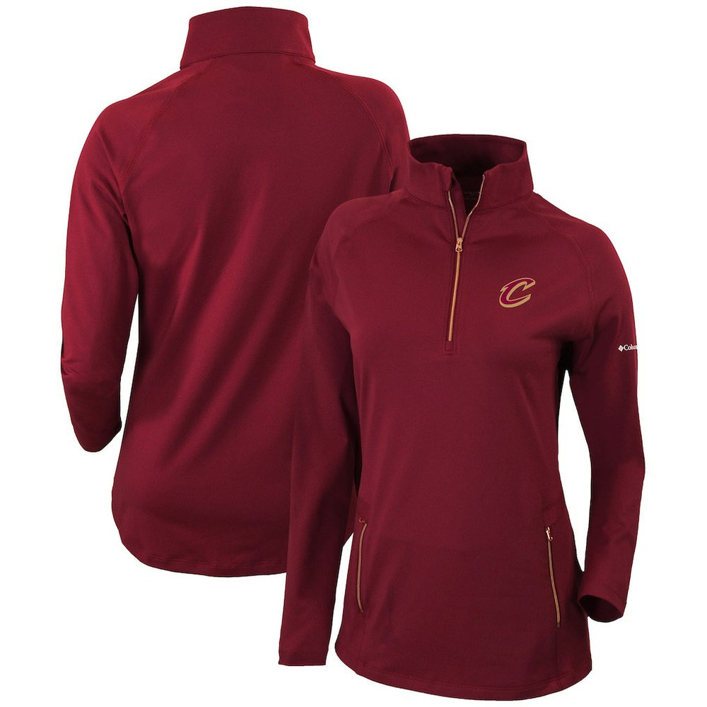 Cleveland Cavaliers Women's Omni-Wick Outward Nine Quarter-Zip Pullover Top for sale Burgundy | Columbia Lifestyle