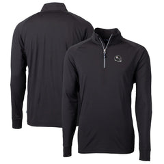 Pittsburgh Steelers Cutter & Buck Helmet Adapt Eco Knit Stretch Recycled Quarter-Zip Pullover Top Black