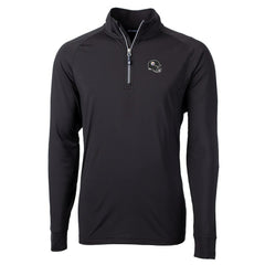 Pittsburgh Steelers Cutter & Buck Helmet Adapt Eco Knit Stretch Recycled Quarter-Zip Pullover Top Black
