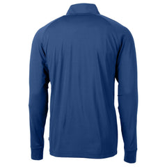 New York Giants Cutter & Buck Helmet Adapt Eco Knit Stretch Recycled Quarter-Zip Pullover Top Royal