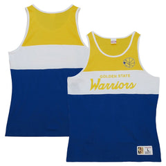 Golden State Warriors Special Script Tank Top for sale Royal | Mitchell & Ness discount