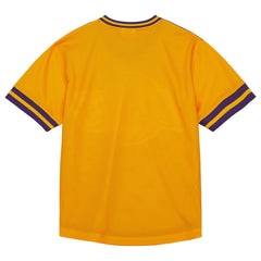 Los Angeles Lakers Jumbotron 3.0 Mesh V-Neck T-Shirt Purple | Mitchell & Ness online