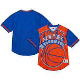 New York Knicks Jumbotron 3.0 Mesh V-Neck T-Shirt Orange | Mitchell & Ness Near Me