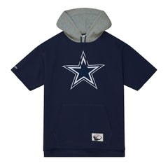 Mitchell & Ness Dallas Cowboys Postgame Short Sleeve Hoodie Navy