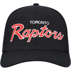 Toronto Raptors MVP Team Script 2.0 Stretch Snapback Hat Black | Mitchell & Ness