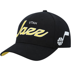 Utah Jazz MVP Team Script 2.0 Stretch Snapback Hat Black | Mitchell & Ness outlet