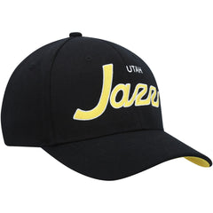 Utah Jazz MVP Team Script 2.0 Stretch Snapback Hat Black | Mitchell & Ness outlet