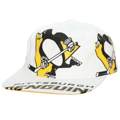 Pittsburgh Penguins Mitchell & Ness In Your Face Deadstock Snapback Hat - White - NHL 200054818