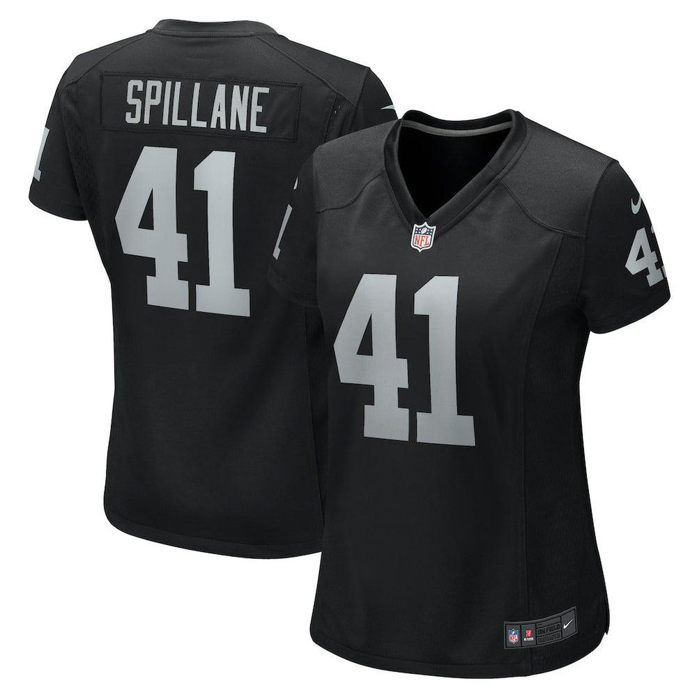 Nike Robert Spillane Las Vegas Raiders Women's Game Player Jersey Black