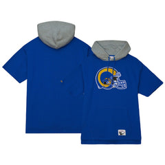 Mitchell & Ness Los Angeles Rams Postgame Short Sleeve Hoodie Royal
