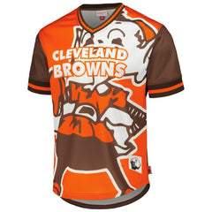 Mitchell & Ness Cleveland Browns Jumbotron 3.0 Mesh V-Neck T-Shirt Orange