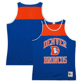 Mitchell & Ness Denver Broncos Gridiron Classics Heritage Colorblock Tank Top Royal/Orange