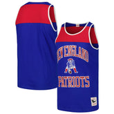 Mitchell & Ness New England Patriots Heritage Colorblock Tank Top Royal/Red