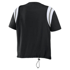 Chicago White Sox WEAR by Erin Andrews Women's Cinched Colorblock T-Shirt - Black - MLB Discount
