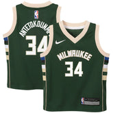 Giannis Antetokounmpo Milwaukee Bucks Preschool Swingman Player Jersey Icon Edition Hunter Green | Nike US
