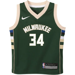 Giannis Antetokounmpo Milwaukee Bucks Preschool Swingman Player Jersey Icon Edition Hunter Green | Nike US