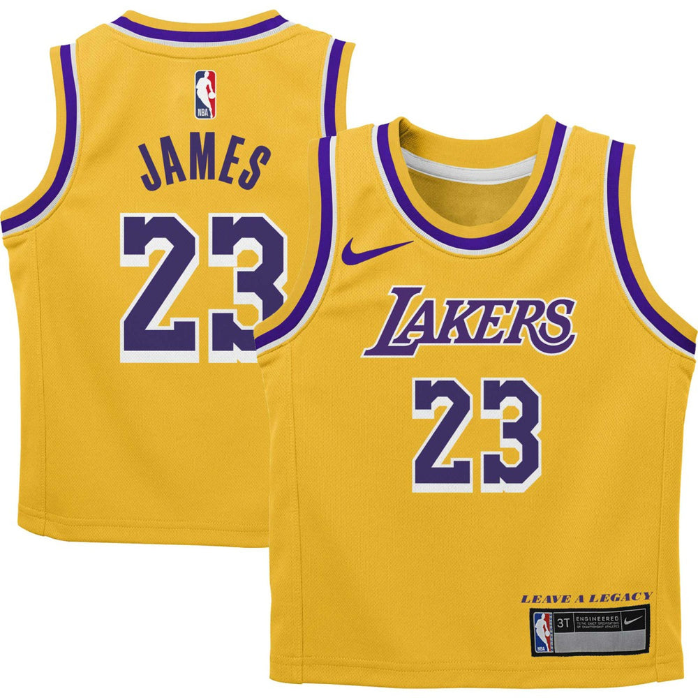 LeBron James Los Angeles Lakers Preschool Dri-FIT Swingman Player Jersey Icon Edition Gold | Nike for sale